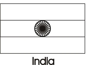 Flag of India Coloring Page