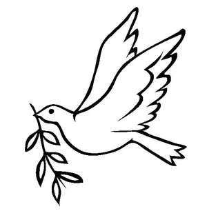 Peaceful Dove for International Peace Day Coloring Page