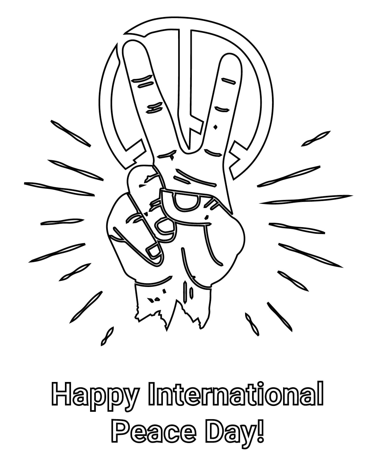 Printable for International Peace Day Coloring Page