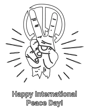Printable for International Peace Day Coloring Page