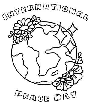 World Peace Day Coloring Page