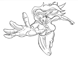 Invisible Woman from Fantastic Four Coloring Page