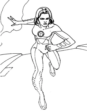 Printable Invisible Woman Coloring Page Coloring Page