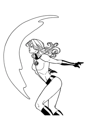 The Invisible Woman from Marvel Coloring Page