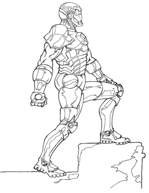 Printable Coloring Page of Superhero Iron Man Coloring Page