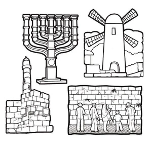 Israel in Regular Colors Coloring Page