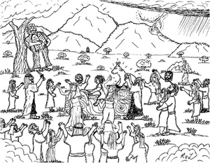 Israelites Welcome Moses With Tablets