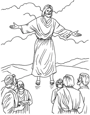 Ascension of Jesus Coloring Page Coloring Page