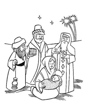 Image of Baby Jesus Coloring Page