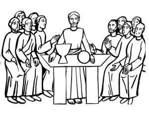 Jesus at the Last Supper Coloring Page Coloring Page