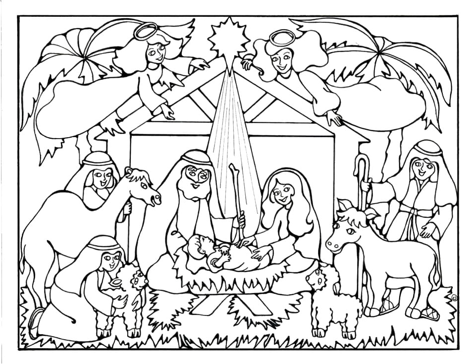 Picture of Baby Jesus Coloring Page