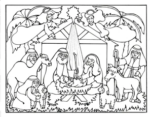 Picture of Baby Jesus Coloring Page