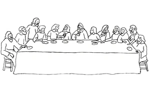 The Last Supper of Jesus Coloring Page