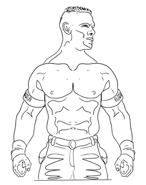 Coloring page featuring John Cena