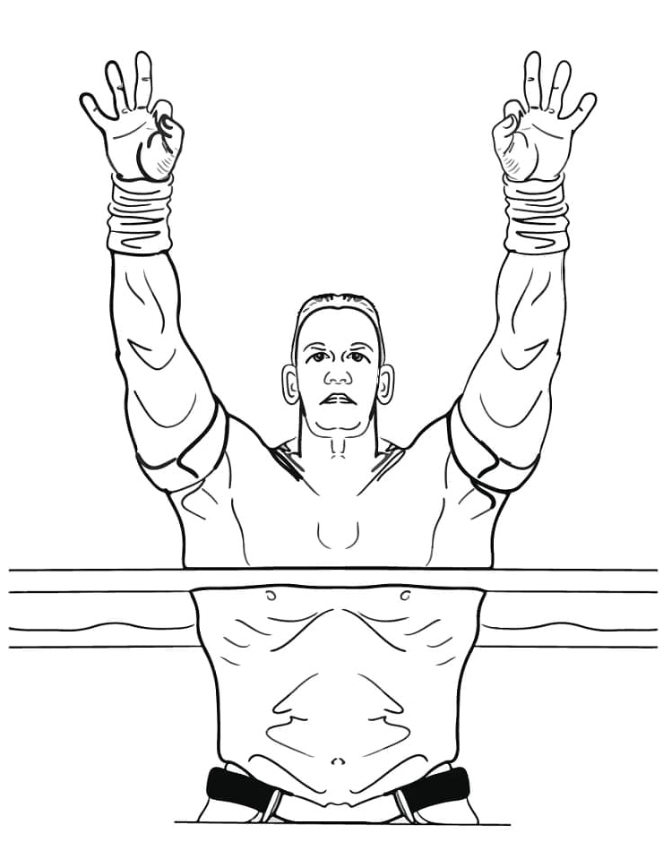 Coloring Page of John Cena Coloring Page