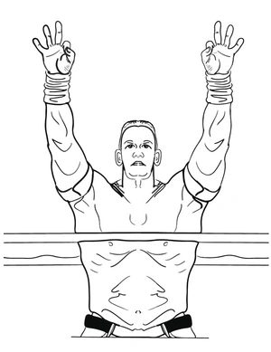 Coloring Page of John Cena Coloring Page
