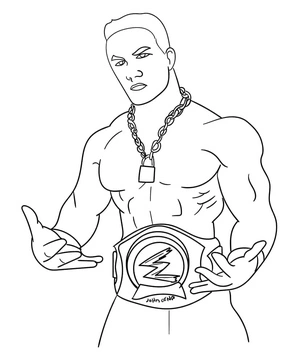 John Cena Coloring Page Coloring Page