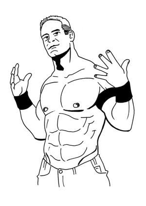 John Cena Cool Coloring Page