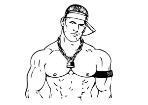 John Cena - The Spectacular Superstar Coloring Page
