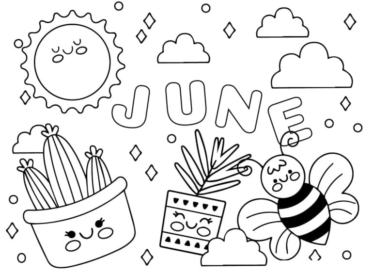 June Coloring Page Coloring Page