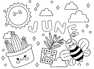 June Coloring Page Coloring Page