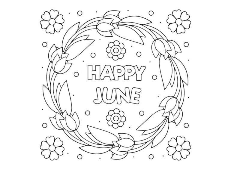 June Delight Coloring Page