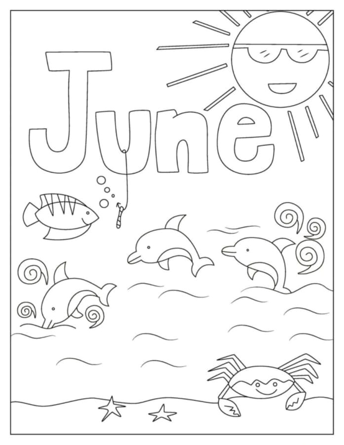 June Fun Coloring Page