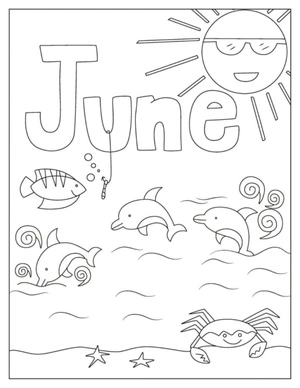 June Fun Coloring Page