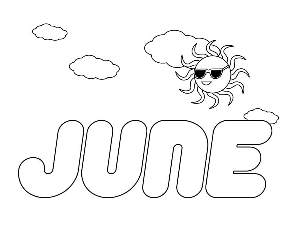 June Sunshine Coloring Page