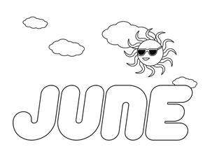 June Sunshine Coloring Page