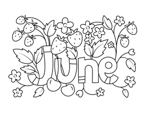Printable June Coloring Page Coloring Page