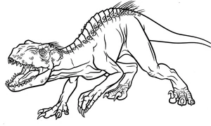 Dinosaur Indoraptor Coloring Page