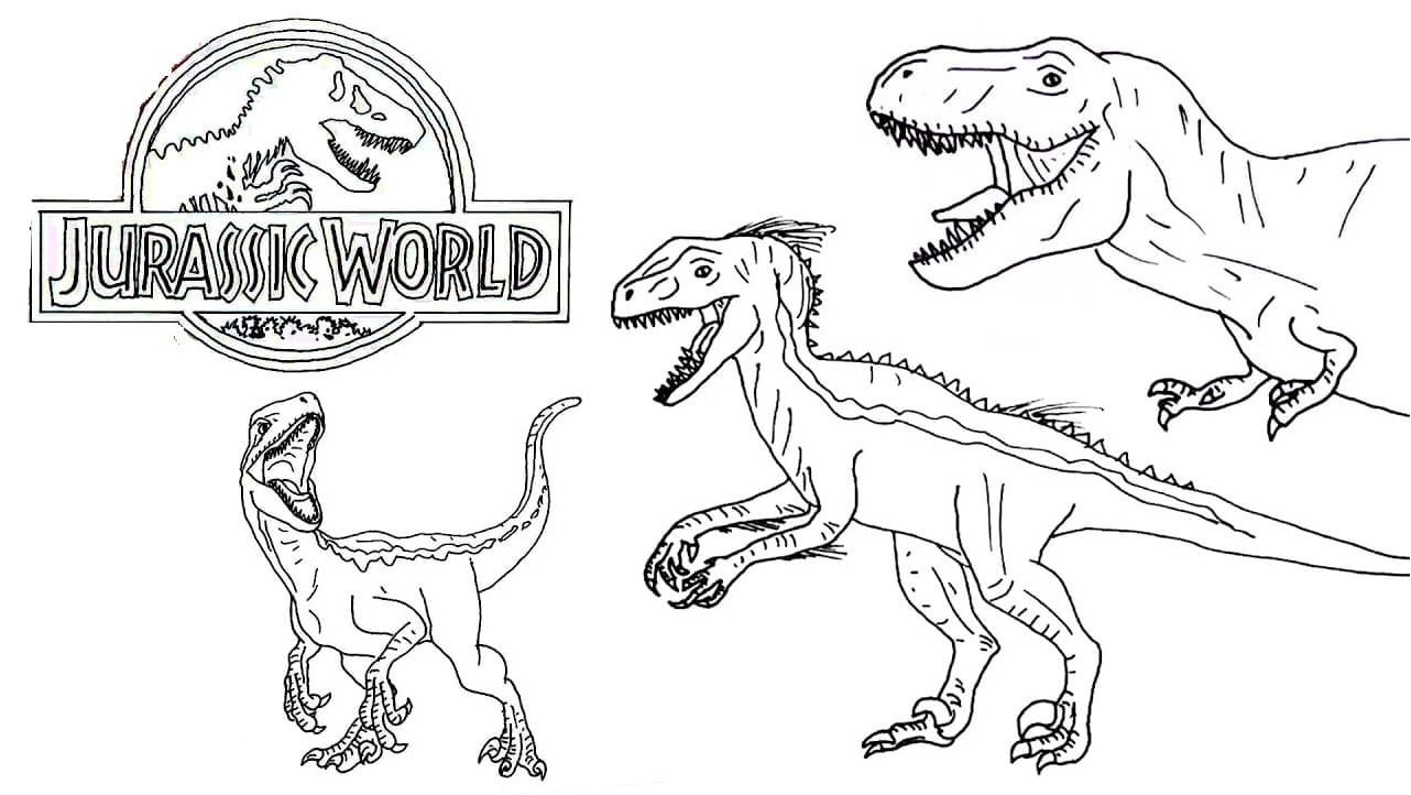 Dinosaurs of Jurassic World Coloring Page