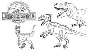 Dinosaurs of Jurassic World Coloring Page