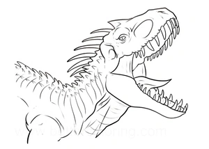 Indominus Rex in the Jurassic World movie Coloring Page