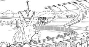 "Jurassic World Mosasaurus Coloring Page" Coloring Page