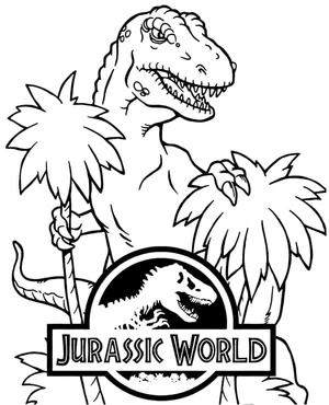 Jurassic World T Rex - Dinosaur Coloring Page Coloring Page