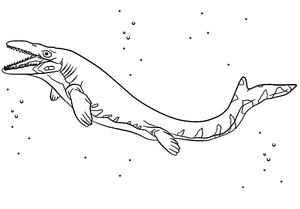 Mosasaurus coloring page from Jurassic World
