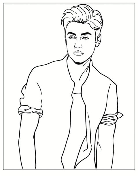 Coloring Page featuring a Popular Music Artist Coloring Page