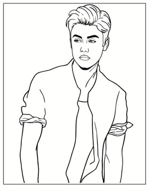 Coloring Page featuring a Popular Music Artist