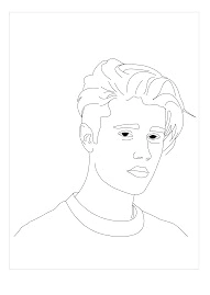 Cute Justin Bieber Coloring Page