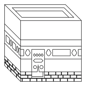Printable Coloring Page of the Kaaba Coloring Page