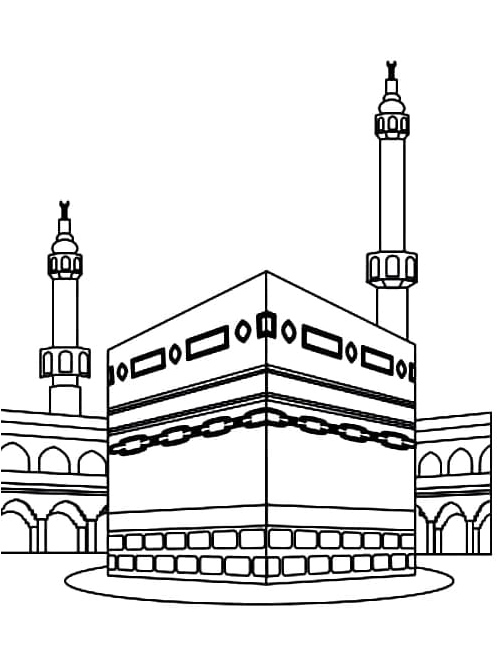 Printable Kaaba Coloring Page Coloring Page
