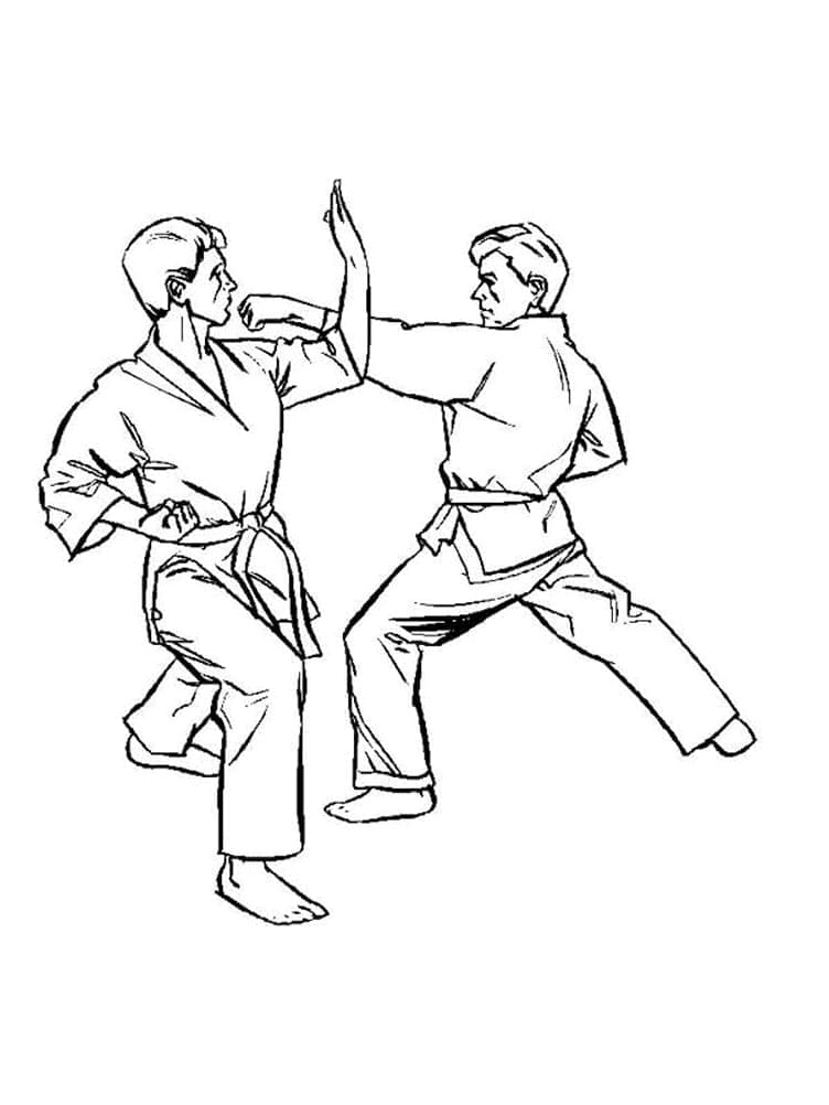 Karate Showdown Coloring Page