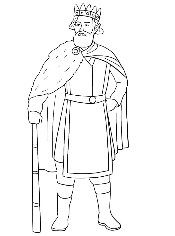 King of the Middle Ages Coloring Page