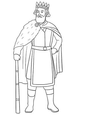 King of the Middle Ages Coloring Page