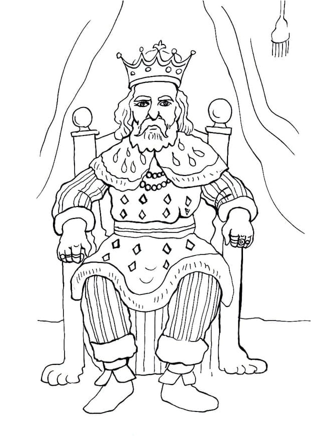 Printable Coloring Page of a King Coloring Page
