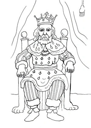 Printable Coloring Page of a King Coloring Page