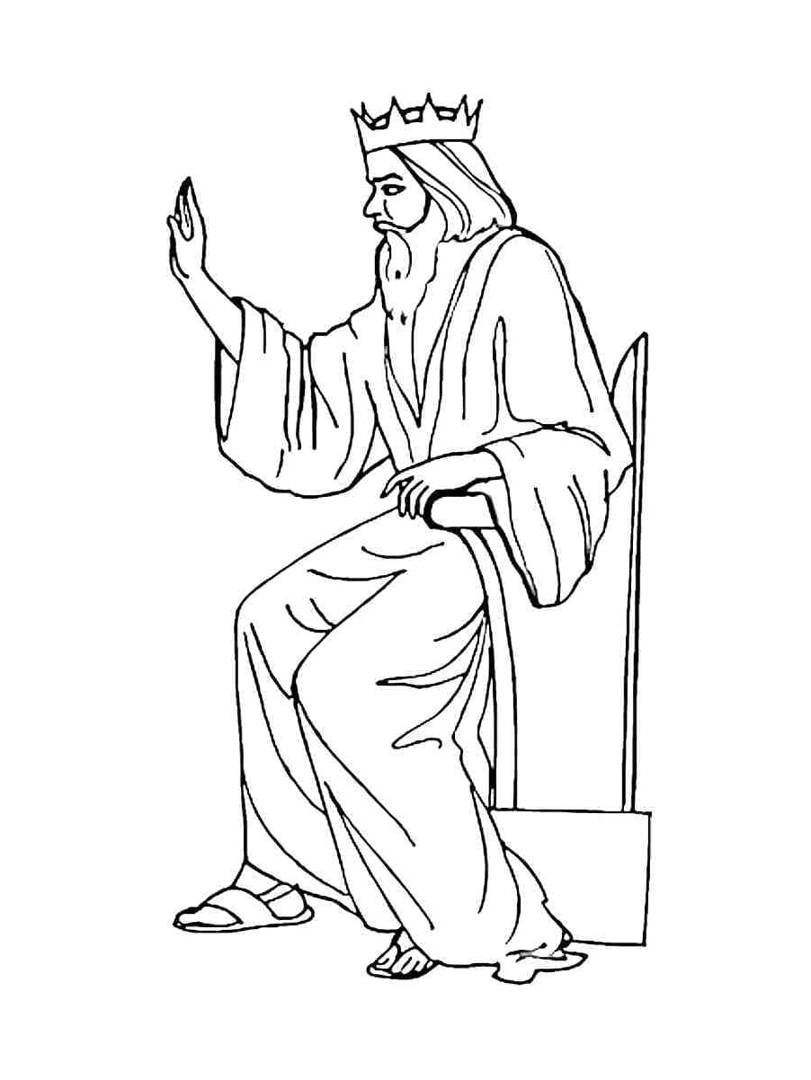Printable King-themed coloring page Coloring Page