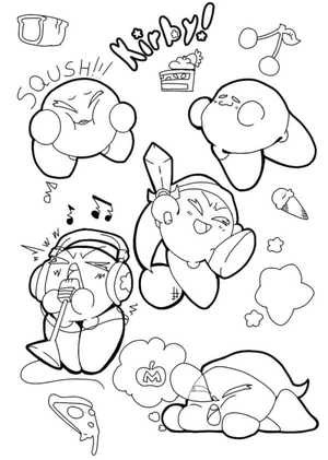 Coloring Page of Kirby Coloring Page